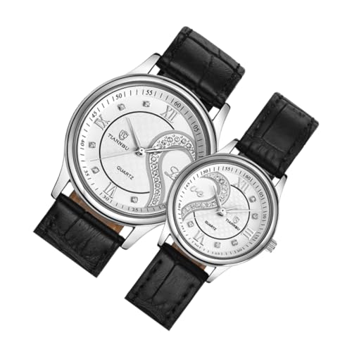 VALICLUD 1 Paar Men Watch Armbanduhr für Ihn Seine und ihre Uhren Quartz Uhr Quarzuhr für Männer wasserdicht Anschauen Paar beobachten Quarzuhren Männer und Frauen Weiß von VALICLUD