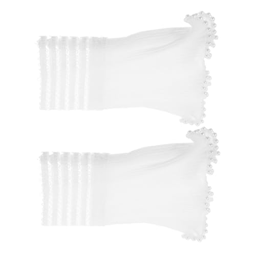 VALICLUD Falsche Ärmelmanschetten Aus Chiffon Für Frauen Abnehmbare Handgelenkmanschetten Gerüschte Armstulpen Für Brautkleider Und Hochzeitsfeiern von VALICLUD