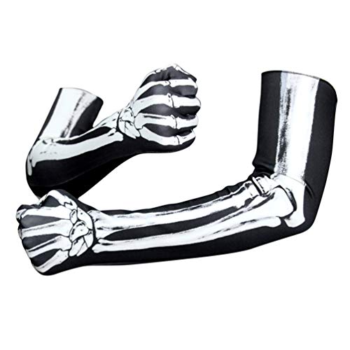 VALICLUD 1 Paar Teufel Kostüm Handschuhe Weiße Motorradhandschuhe Handytasche Gürtel Hexenhandschuhe Lange Skeletthandschuhe Fingerlose Handschuhe Finger-bmx Doppelseitig Arm Ärmel Kind von VALICLUD