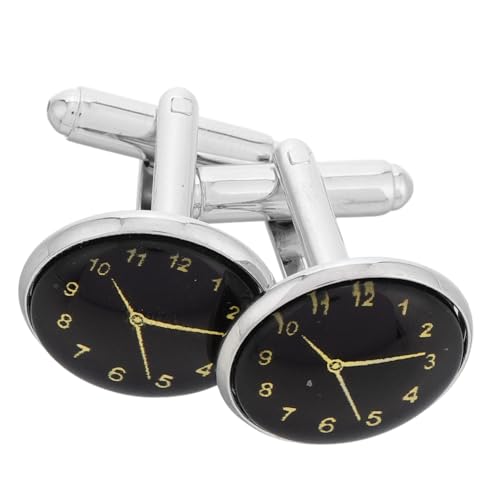 VALICLUD 1 Paar Uhr-manschettenknöpfe Formelle Kleidung Formelles Zubehör Herrenmode-manschettenknöpfe Formelle Manschettenknöpfe Klassische Manschettenknöpfe Männermode Black Legierung VALICLUD 1 Paar Uhr-manschettenknöpfe Formelle Kleidung Formelles Zubehör Herrenmode-manschettenknöpfe Formelle Manschettenknöpfe Klassische Manschettenknöpfe Männermode Black Legierung von VALICLUD