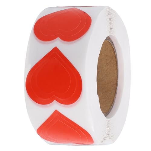 VALICLUD 1 Rolle Bräunungsaufkleber Sonnenaufkleber Bräunende Körperaufkleber Solarium-aufkleber Für Den Körper Bräunungsherzaufkleber Kraftherzaufkleber Rot Kupferplattenaufkleber von VALICLUD