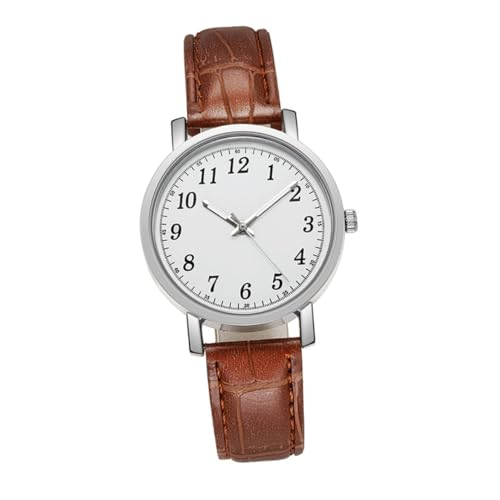 VALICLUD 1 STK Damenuhr Mädchen sehen Frauen Uhren Modeuhren für Damen Damenarmbanduhr Geschäftsfrauen beobachten Studenten schauen zu weibliche Armbanduhr Business-Uhr Leder Light Brown von VALICLUD