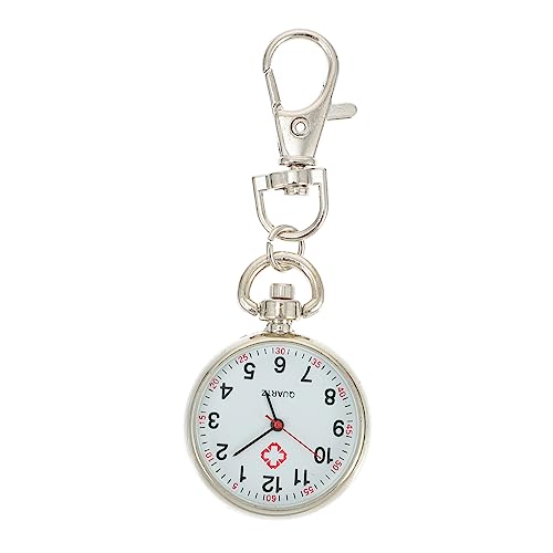 VALICLUD 1 STK Krankenschwesteruhr Aus Edelstahl Taschenuhr-sanitäter Für Frauen Dreieckige Schwesterntaschenuhr Kette Ansteckuhr Arzt Taschenuhren Anhänger Revers Uhr Legierung Silver von VALICLUD