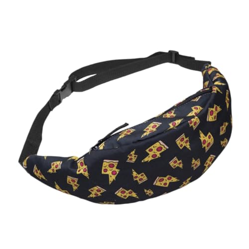 VALICLUD Schwarze Damen-umhängetasche Mit Pizzamuster Hüfttasche Und Brusttasche Tragbare Handytasche Für Outdoor-Sport Und Aufbewahrung Von Kleinen Gegenständen von VALICLUD