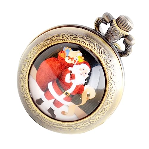 VALICLUD 1 STK Taschenuhr Kettenanhänger Spielzeuguhren Klassiker Stopper Uhr Zum Thema Weihnachten Angekettete Hängende Uhr Zinklegierung Golden von VALICLUD