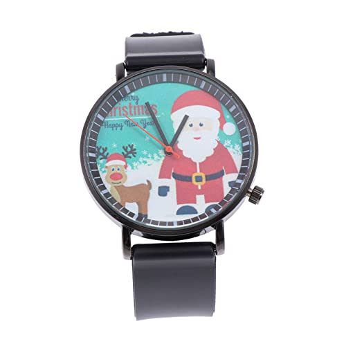 VALICLUD Weihnachtsarmbanduhr Damen Santa Design Uhr Studenten Freizeit Armbanduhr Aus Edelstahl Und Kunststoff Mit Genauer Zeitanzeige von VALICLUD