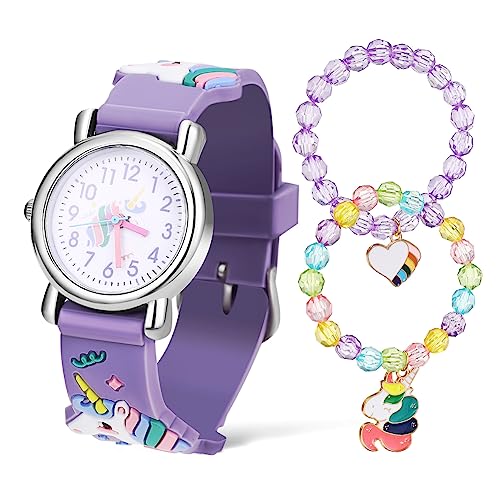 VALICLUD Kinderuhr Mit Einhorn-Cartoon- Zartem Armband Und Leuchtenden Farben Fördert Und Pünktlichkeit Bei Kindern Bettelarmbändern Als Geburtstagsgeschenk VALICLUD Kinderuhr Mit Einhorn-Cartoon- Zartem Armband Und Leuchtenden Farben Fördert Und Pünktlichkeit Bei Kindern Bettelarmbändern Als Geburtstagsgeschenk von VALICLUD