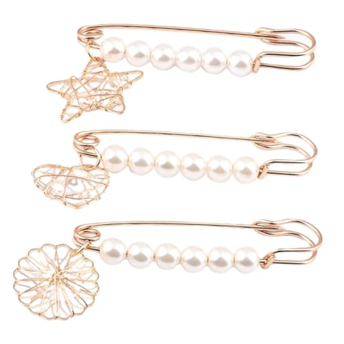 VALICLUD 1 Satz Broschennadel Elegant Für Revers Hochzeitskleid Damen Broschen Mode Brosche Schal Clip Mantelnadel Corsage Ornament Kleidung Schmuck Zarte Brosche Pullover Clips 3 Stück von VALICLUD
