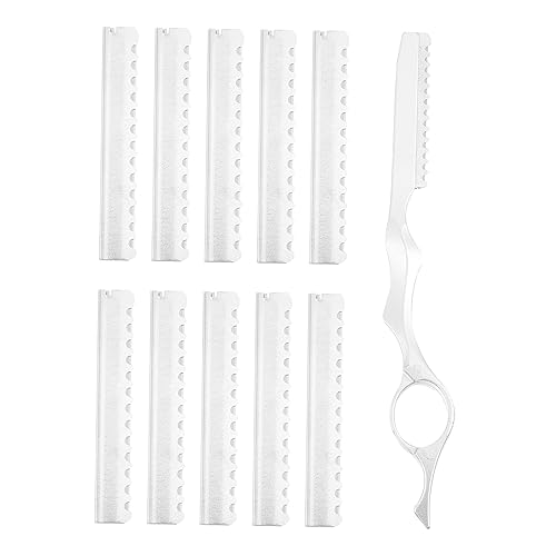 VALICLUD 1 Satz Dünnes Messer Rasierklingen Männer Rasierer stoffschere Friseurausrüstung Friseur-Kit Haarschnitt-Werkzeuge Rostfreier Stahl Silver von VALICLUD