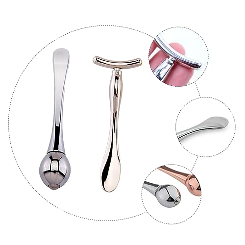 VALICLUD Rollenmassagegerät Für Augen Und Gesicht Förmigen Stäben Und Doppelseitigem Löffel Für Make-up Und Hautpflege Essence Bar Für Schönheitsrituale von VALICLUD