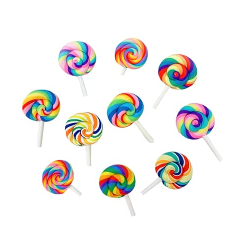 VALICLUD 10stücke Bunte Lollipop Broschen Lustige Farbenfrohe Kleidungsaccessoires Für Taschen Und Kleidung Leichtes Und Langlebiges Design Zufällige Musterwahl von VALICLUD