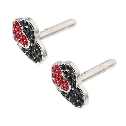 VALICLUD 1 Satz Ich Liebe Diamant-manschettenknöpfe Manschettenknöpfe Für Frauen Manschettenknöpfe Für Damen Strasssteine 2st von VALICLUD