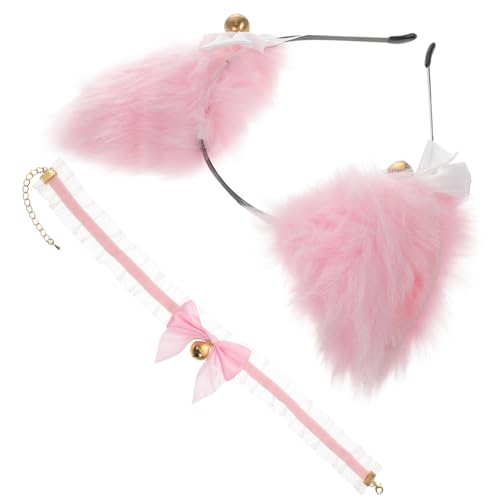 VALICLUD 1 Satz Katzenohren Haarschmuck mit Glöckchen Nackenkette und Haarreif für Cosplay Partys und Geburtstage und Feiertagsfeiern von VALICLUD