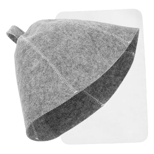 VALICLUD 1 Satz Kombination Aus Sauna Duschkappenmatte Wiederverwendbarer Saunahut Duschhut Für Damen Saunahut Aus Filz Bequemer Hut Für Die Sauna Saunaversorgung Badekappen Badehut Gefühlt von VALICLUD