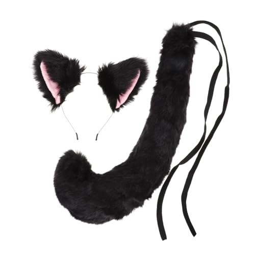 VALICLUD Tierkostüm Satz für Flauschiges Tierohr Stirnband für Karneval und Cosplay Unvergessliche Party Requisite von VALICLUD