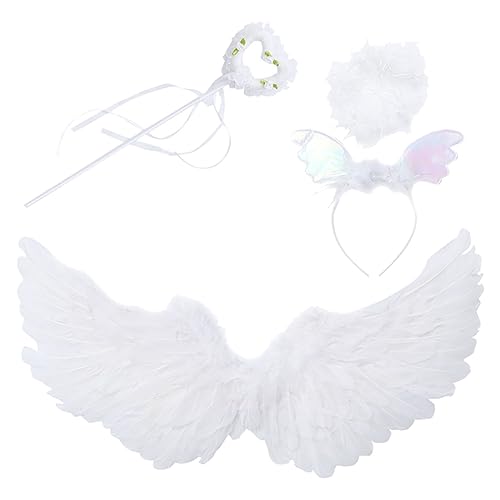 VALICLUD 1 Satz Kostümset mit Flügeln Kopfbedeckung für Cosplay Partys und Festivals Leicht und Wiederverwendbar Materialien Glitzernde Verzierungen von VALICLUD