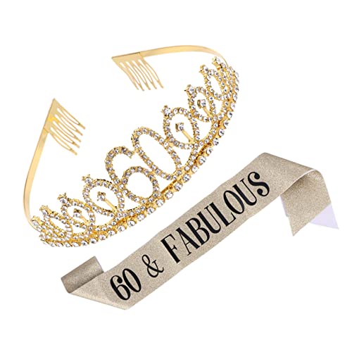 VALICLUD 1 Satz Krone Schärpe für Geburtstagsfeier Goldene Krone für Party Dekoration Langlebig und Perfektes Accessoire für Unvergessliche Feiern von VALICLUD