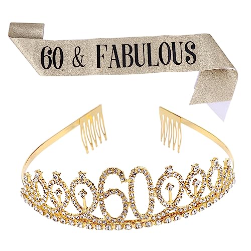 VALICLUD Krone Für Geburtstag Haarkamm Und Party-etikette-gürtel Party-schärpe Aus Langlebigem Material Für Mädchenpartys Und Geburtstagsfeiern von VALICLUD