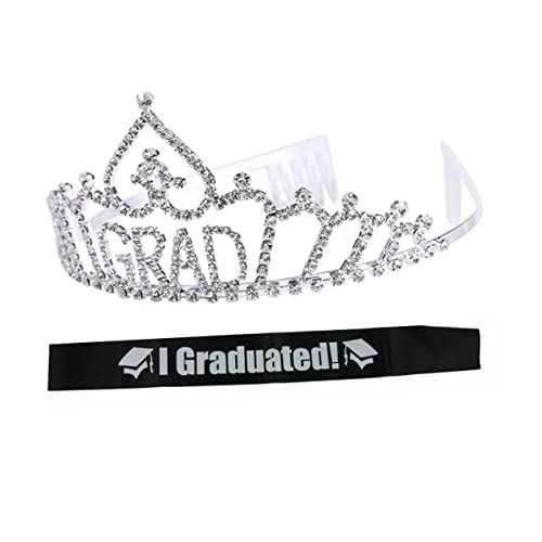 VALICLUD 1 Satz Kronschmuck Mädchen Etikette Gürtel Graduierungs-Etikettengürtel Abschluss liefert Abschlussfeier liefert Abschlusskopfschmuck Abschlusskrone Abschlussschieb Satintuch VALICLUD 1 Satz Kronschmuck Mädchen Etikette Gürtel Graduierungs-Etikettengürtel Abschluss liefert Abschlussfeier liefert Abschlusskopfschmuck Abschlusskrone Abschlussschieb Satintuch von VALICLUD