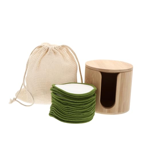 VALICLUD 1 Satz Make -up -Entferner dein reinigen Abschminkpads wiederverwendbar sauber Produkt Tücher Gesichtswaschpads Schönheitsartikel Abschminktuch Bambusfaser Green von VALICLUD