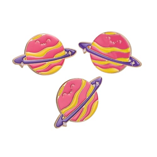 VALICLUD 3stücke Teiliges Weltraum-pin Zinklegierung Schöne Kleine Anstecknadeln Mit Planetenmotiven Broschen Rucksäcke Und Kleidung Perfektes Partygeschenk Für Junge Mädchen von VALICLUD