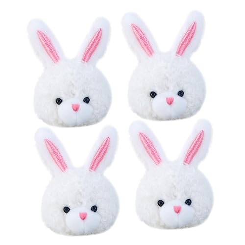 VALICLUD 4stücke Plüsch Kaninchen Brosche Cartoon Hasen Spielzeug Dekoration Für Kleidung Taschen Hüte Schals Diy Ornamente Für Handys Rucksäcke von VALICLUD