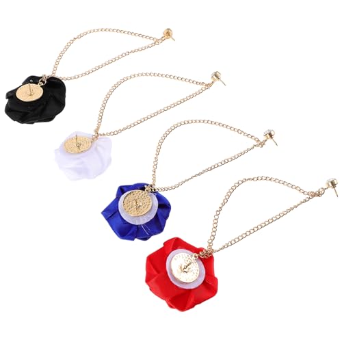 VALICLUD 1 Satz Quaste Stifte Hemdnieten Boutonniere Pin Boutonniere Für Männerhochzeit Brosche Reversnadel Ansteckblume Party Rosenbrosche Kette Abschlussball Corsage Polyester 4 Stück von VALICLUD