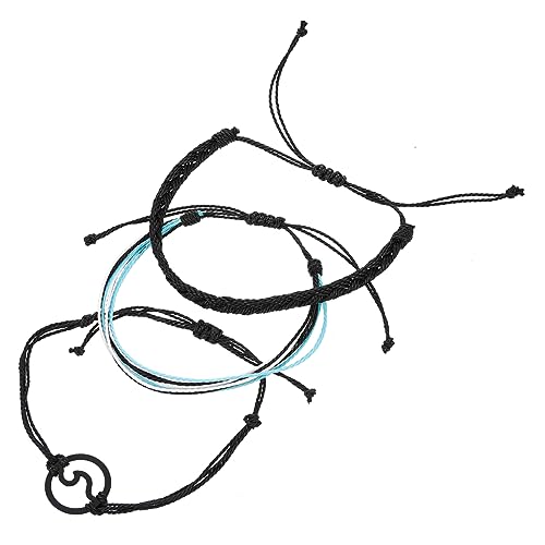 VALICLUD 1 Satz Saiten Wave geflochtenes Armband friendship bracelet sommerarmband Böhmisches Fußkettchen aus geflochtenem Seil frauen armbänder Schmuck für Teenager-Mädchen Handbuch Shirt von VALICLUD