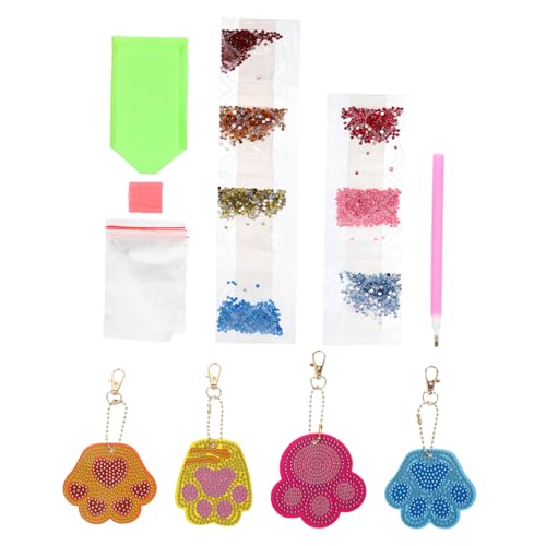 VALICLUD Diamant-Zeichnung Schlüsselanhänger Set Strass Diamant Bild Schlüsselanhänger 5d Strass Dekoration Kinder Bastelzubehör von VALICLUD