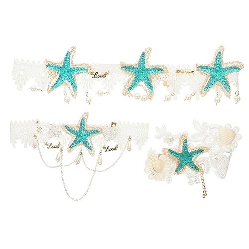 VALICLUD 1 Satz Seestern-Stirnband-Set Haarschmuck für die Hochzeit stachelig Mädchenhaarband dekorative Stirnbänder Juwelenbesetzte Stirnbänder für Damen Spitze aus goldenem Faden VALICLUD 1 Satz Seestern-Stirnband-Set Haarschmuck für die Hochzeit stachelig Mädchenhaarband dekorative Stirnbänder Juwelenbesetzte Stirnbänder für Damen Spitze aus goldenem Faden von VALICLUD