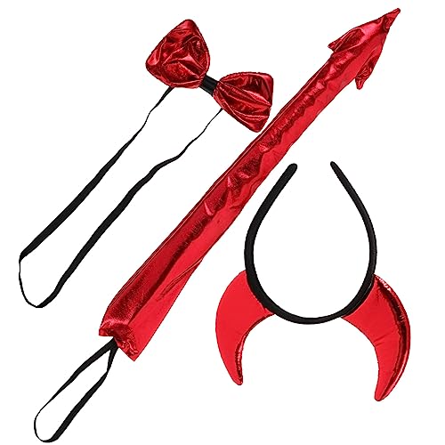 VALICLUD Halloween Horn Stirnband Fliege Und Teufelshörner Für Cosplay Rollenspiele Und Party von VALICLUD