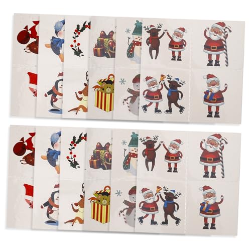 VALICLUD 1 Satz Xmas Temporäre Tattoos Wasserdichte Weihnachts Tattoos für Körper und Gesicht Lustige Weihnachtsdekoration für Partys Reißfest und Leicht Anzubringen für Festlichkeiten und VALICLUD 1 Satz Xmas Temporäre Tattoos Wasserdichte Weihnachts Tattoos für Körper und Gesicht Lustige Weihnachtsdekoration für Partys Reißfest und Leicht Anzubringen für Festlichkeiten und von VALICLUD