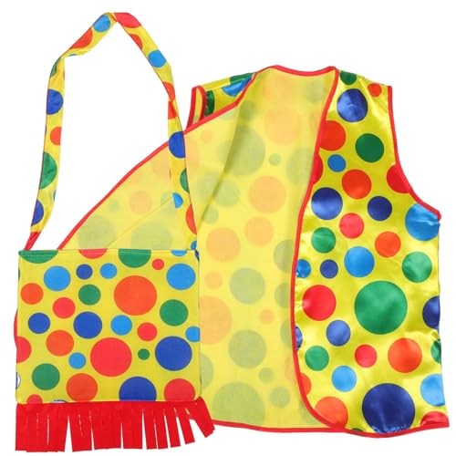 VALICLUD 1 Satz halloween costume halloween kleidung festivals outfit festival outfit ideas einstellbar goldener Rahmen Dekorationen faltbar handhaben Clown-Kostüme Clown-Anzug Stoff von VALICLUD