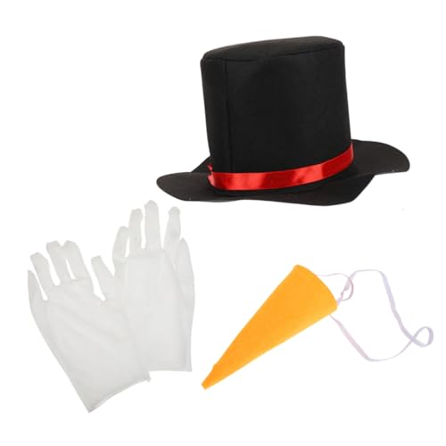 VALICLUD Weihnachts-schneemann Kostümset Diy Zubehör Mit Mütze Karottennase Und Handschuhen Dekorationsset Für Kreative Winterfreuden Und Festliche Erinnerungen von VALICLUD