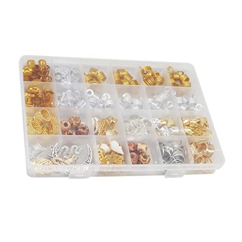 VALICLUD 1 Schachtel Dreadlocks Perlen Set für Haarzöpfe Teiliges DIY Zubehör aus Flexiblem Zinklegierungsmaterial für Hochzeiten Partys und Kreative Frisuren Einfach Anzubringen Werkzeuge von VALICLUD