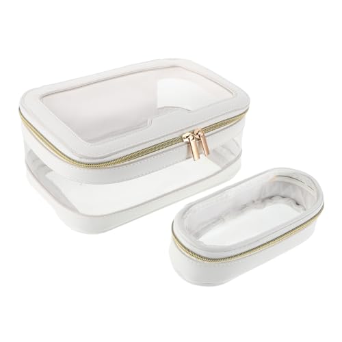 VALICLUD 1 Set Große, Durchsichtige Make-up-Tasche, Tragbarer Reise-Kosmetik-Organizer, Wasserdicht, Transparent, Kulturbeutel Mit Reißverschluss, Make-up-etui Für Den Außenbereich von VALICLUD