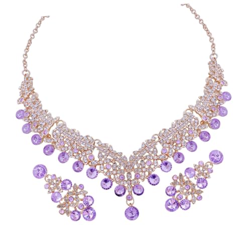 VALICLUD 1 Set Hochzeitsohrring Für Strasssteine Brautohrringe Und Halskette Schicke Mädchen Halskette Trendige Elegante Funkelnde Stildekoration Glänzende Ohrringe Klein VALICLUD 1 Set Hochzeitsohrring Für Strasssteine Brautohrringe Und Halskette Schicke Mädchen Halskette Trendige Elegante Funkelnde Stildekoration Glänzende Ohrringe Klein von VALICLUD