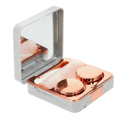 VALICLUD 1 Set Marmor Brillenbox Für Damen Kosmetiklinsenhalter Linsenbehälter Für Den Außenbereich Kontaktlinsenetuis Reise Kontaktlinsenetui Werkzeug Zum Entfernen Von von VALICLUD
