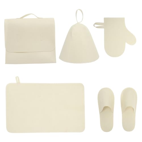 VALICLUD Filz Saunakappe Für Damen Und Herren Wasserabsorbierende Saunahandschuhe Tragbare Saunahüte Für Hause Und Outdoor-sport von VALICLUD
