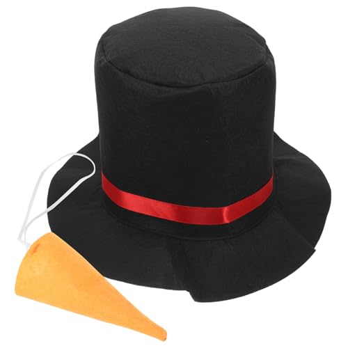 VALICLUD 1 Set Schneemann Zylinderhut Schneemann Mütze Kostüm Sombrero Hüte Weihnachts Schneemann Mütze Schneemann Kostüm Mütze Schneemann Set Weihnachts Schneemann Kostüme von VALICLUD