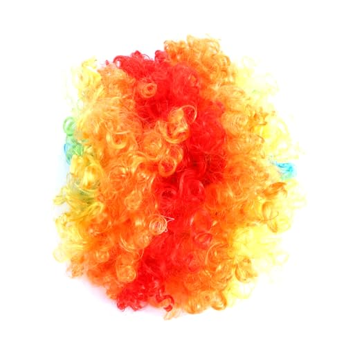 VALICLUD 1 Stk Clown-kopfbedeckung Meeräsche -clown-weste Clown Perücke Cosplay Zubehör Perücke Mit Lockigem Verschluss, Echthaar Zirkus Nase Party Colorful Chemiefaser (polyester) von VALICLUD