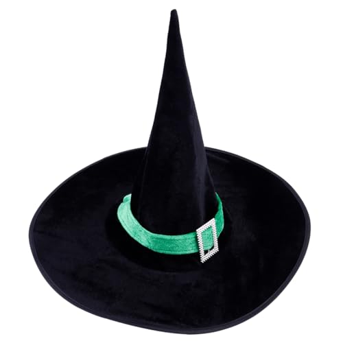 VALICLUD 1stück Erwachsenen Hexenhut Für Halloween-dekoration Cosplay Kostüm Hut Für Partys Aus Umweltfreundlichem Bequem Und Atmungsaktiv Zufällige Satinbandfarbe von VALICLUD