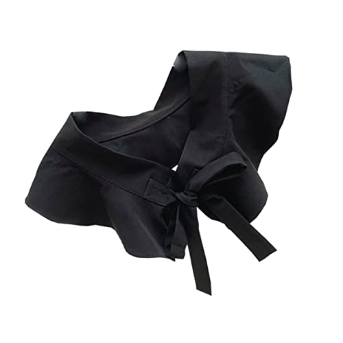 VALICLUD 1 Stk kleine Weste halbes Hemd silbernes Hemd Sweatshirt falsches Halsband Hemdkrageneinsätze taillengürtel schwarzes hemd falscher Kragen Frau gefälschte Stricken Black von VALICLUD