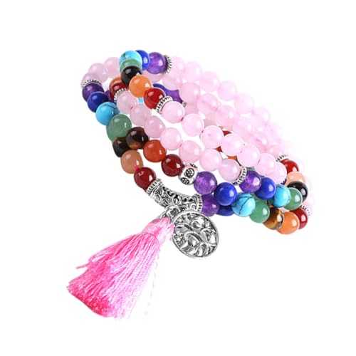 VALICLUD 1 Stück 108 Rosa Kristallarmband Freundschaftsarmbänder aus Perlen Armband aus Steinperlen gastgeschenke geburtstag geburtstags geschenke Armband dekor Handgelenkskette einzigartig von VALICLUD