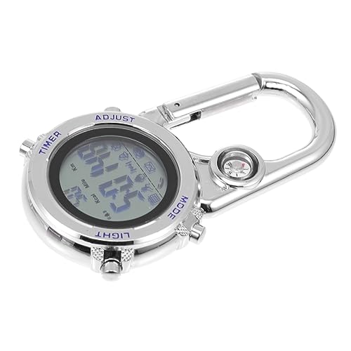 VALICLUD 1 Stück Anschließen Herrenuhren Für Herren Reversuhr Digitale Taschenuhr Clip-taschenuhr Krankenschwester Uhr Schlüsselanhänger-Uhr Outdoor-Haken Blue Zinklegierungsmaterial von VALICLUD