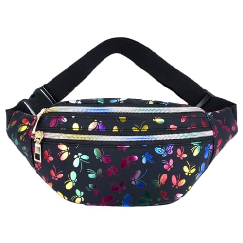 VALICLUD N Crossbody Bag Geldbörse Damen Modische Hüfttasche Brusttasche Umhängetasche Multifunktionale Handytasche Schwarz von VALICLUD