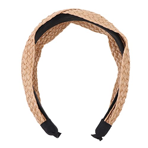 VALICLUD 1 Stück Chic Handgefertigtes Haarband aus Raphia Breiter Eleganter Haarreifen für Damen für Partys und Besondere Anlässe Bequem und Perfektes von VALICLUD