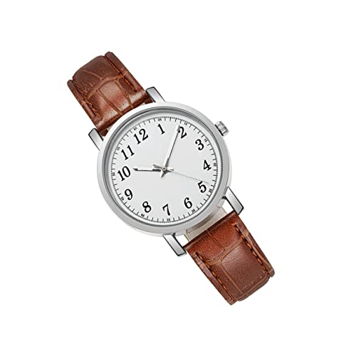 VALICLUD 1 Stück Damenuhr Frauen Uhren Frauen Handgelenk Uhr Mädchen sehen Modeuhren für Damen Studenten-Armbanduhr Geschäftsfrauen beobachten Mädchen Uhr Glas Light Brown von VALICLUD