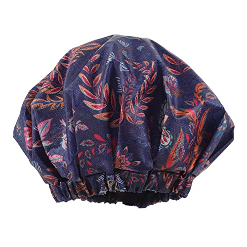 VALICLUD 1 Stück Doppelschichtige Badekappe für Männer Wasserdichte Duschhaube aus Strapazierfähigem Oxford für Langes und Kurzes Haar mit Kreativem Druckdesign Langlebig und von VALICLUD