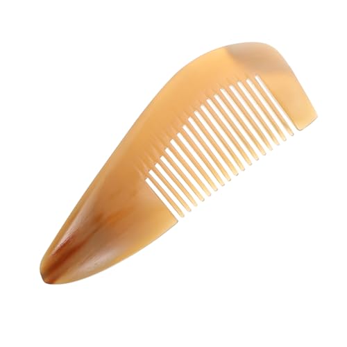 VALICLUD 1 Stück Hornkamm Entwirrer Frauen kämmen Haarkamm Haargerät Frisewerkzeug Haarstyling -Werkzeug Handkamm einfacher Frisierkamm Friseurkamm tragbarer Kamm Hauskamm Hörner Gelb von VALICLUD